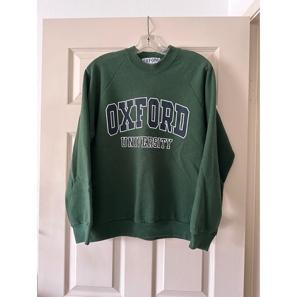Vintage Oxford University Crewneck Sweatshirt Green Size M British Made